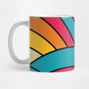 Rainbow Pattern in Retro Colors Mug